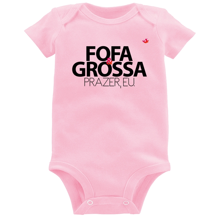 Body Bebê Fofa e grossa - Rosa Bebê