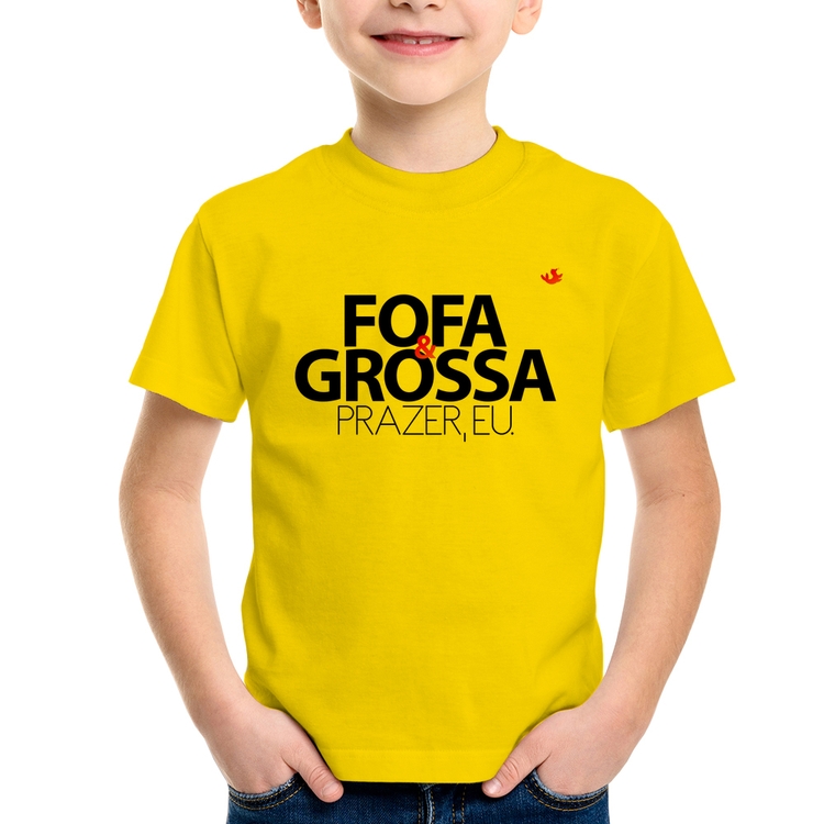 Camiseta Infantil Fofa e grossa - Amarela
