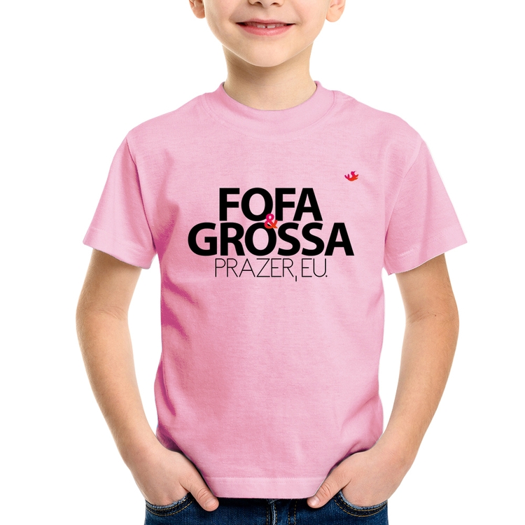 Camiseta Infantil Fofa e grossa - Rosa Bebê