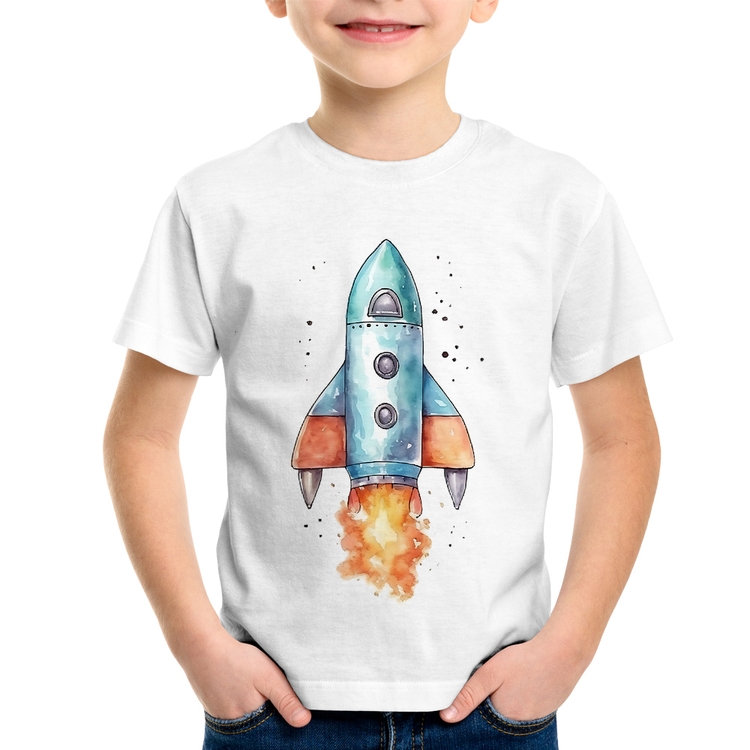 Camiseta Infantil Foguete