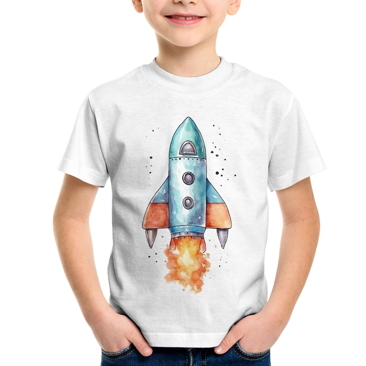 Camiseta Infantil Foguete