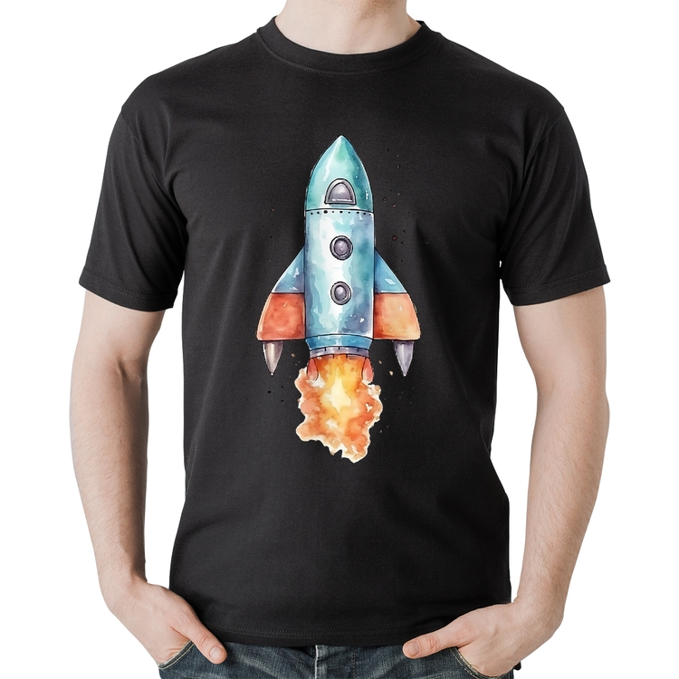 Camiseta Algodão Foguete