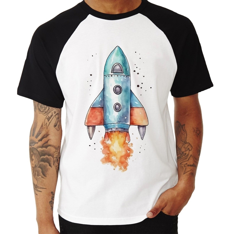 Camiseta Raglan Foguete