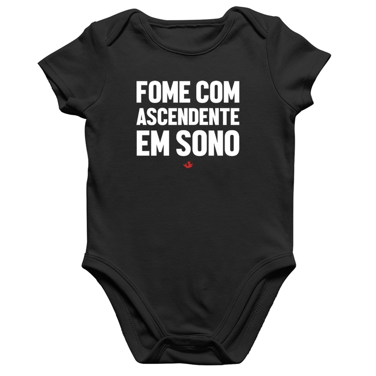 Body Bebê Algodão Fome com ascendente em sono