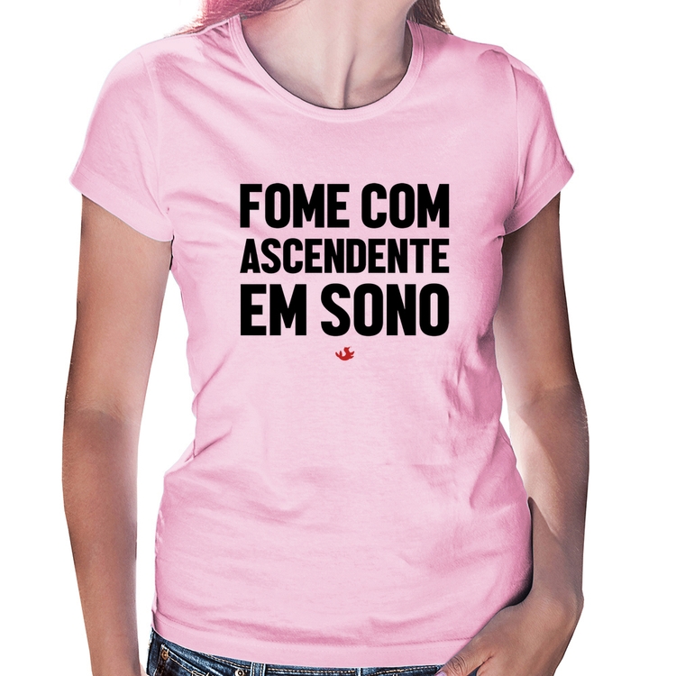 Baby Look Fome com ascendente em sono - Rosa Bebê