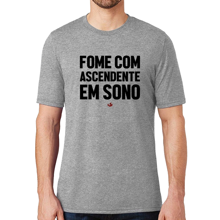 Camiseta Fome com ascendente em sono - Cinza