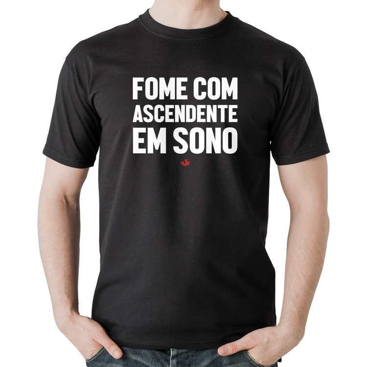Camiseta Algodão Fome com ascendente em sono