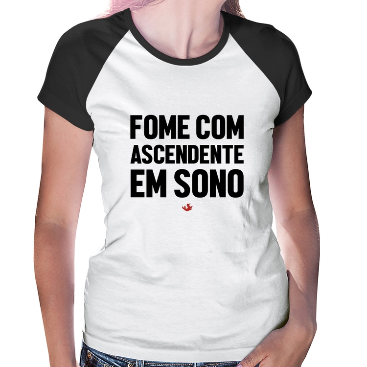 Baby Look Raglan Fome com ascendente em sono