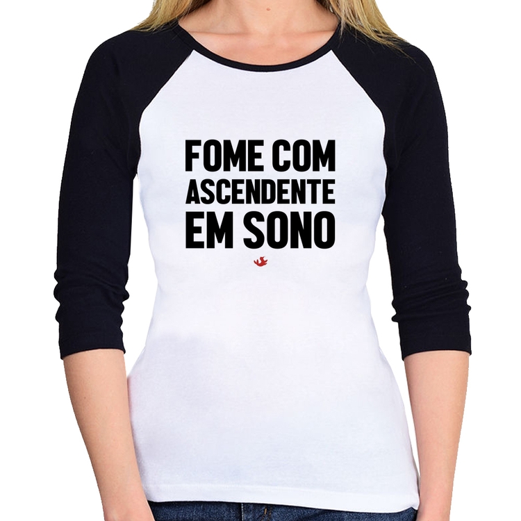 Baby Look Raglan Fome com ascendente em sono Manga 3/4