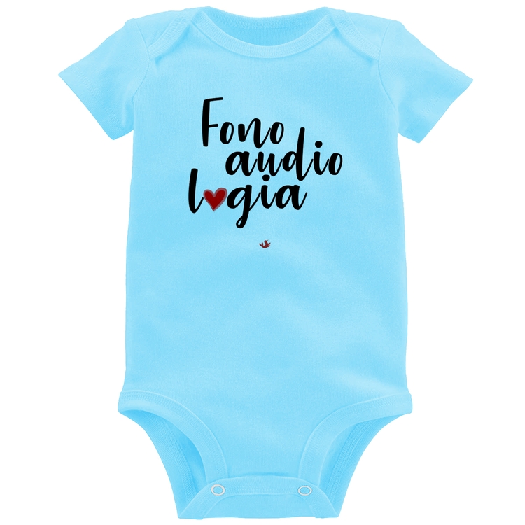 Body Bebê Fonoaudiologia por amor - Azul Bebê