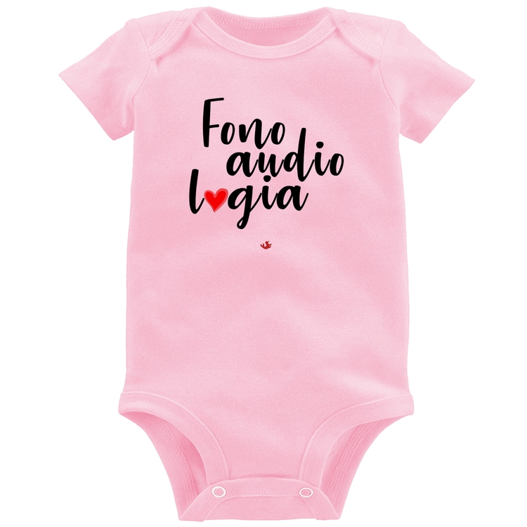 Body Bebê Fonoaudiologia por amor - Rosa Bebê
