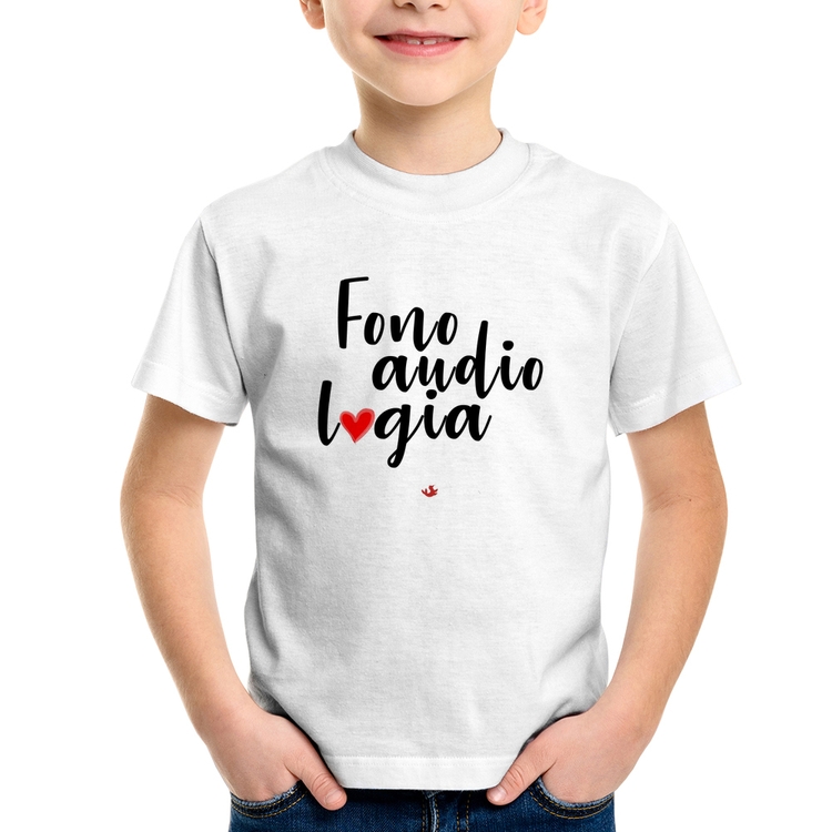 Camiseta Infantil Fonoaudiologia por amor