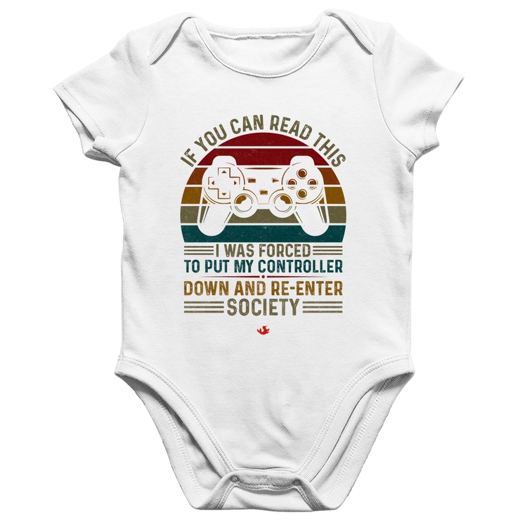 Body Bebê Algodão Forced to reenter society - Branco