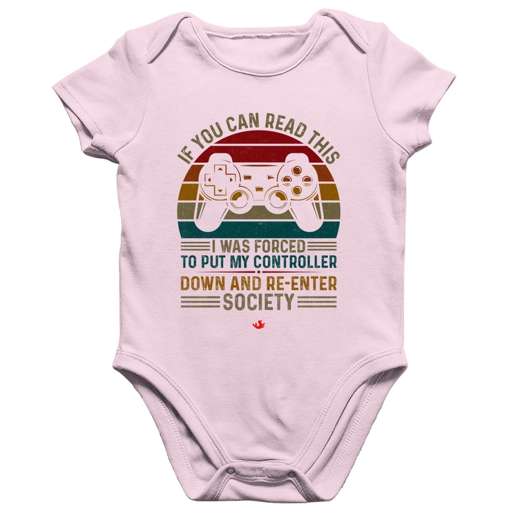 Body Bebê Algodão Forced to reenter society - Rosa Bebê