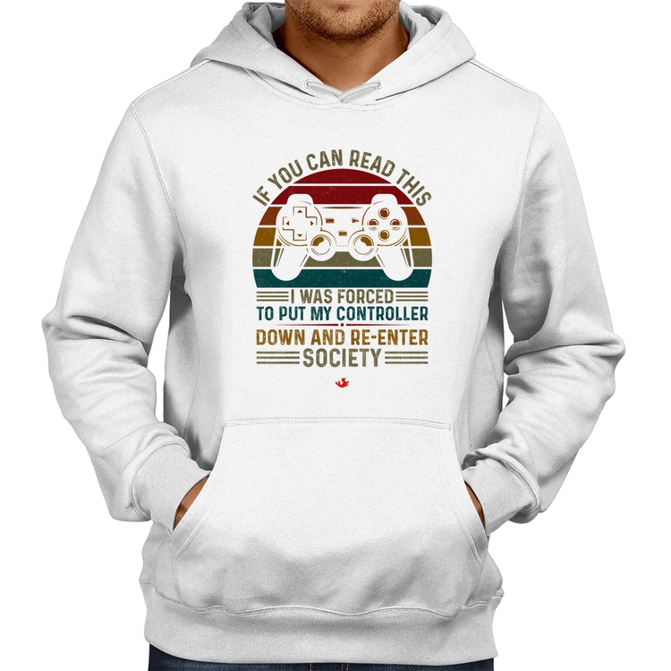 Moletom Forced to reenter society - Branco