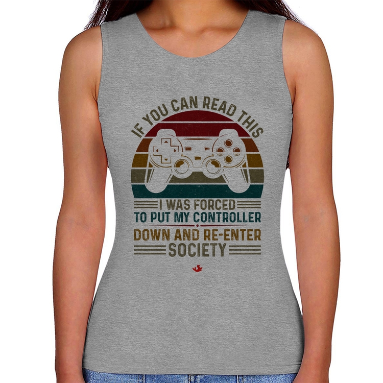 Regata Feminina Forced to reenter society - Cinza