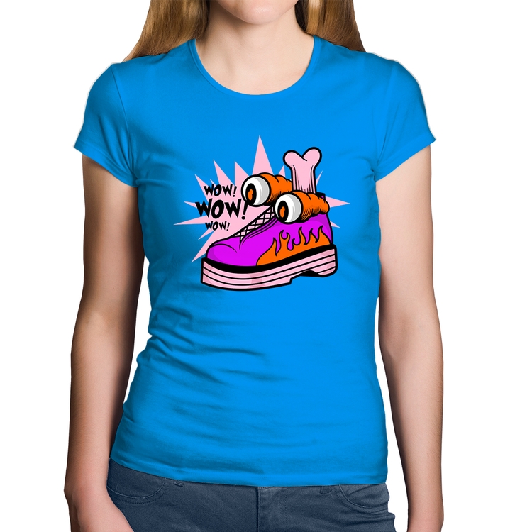 Baby Look Algodão Forever Cool - Azul