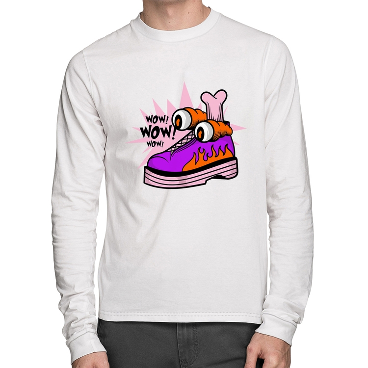 Camiseta Algodão Forever Cool Manga Longa - Branca