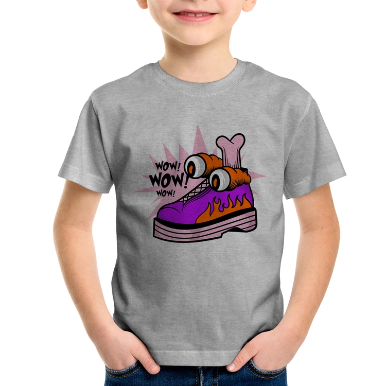 Camiseta Infantil Forever Cool - Cinza
