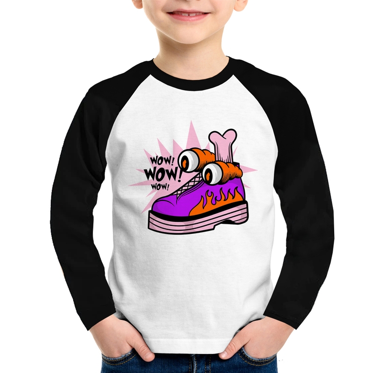 Camiseta Raglan Infantil Forever Cool Manga Longa