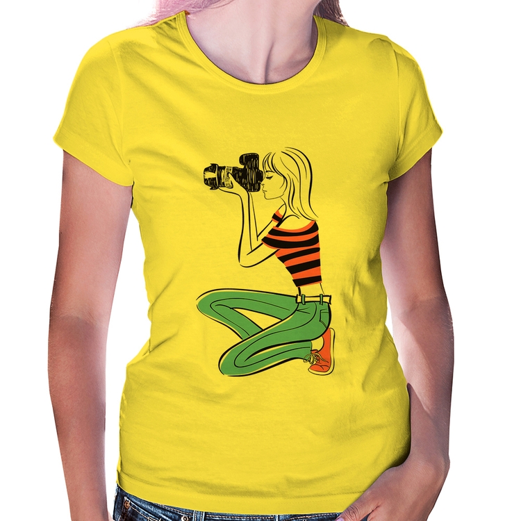 Baby Look Fotógrafa Art - Amarela