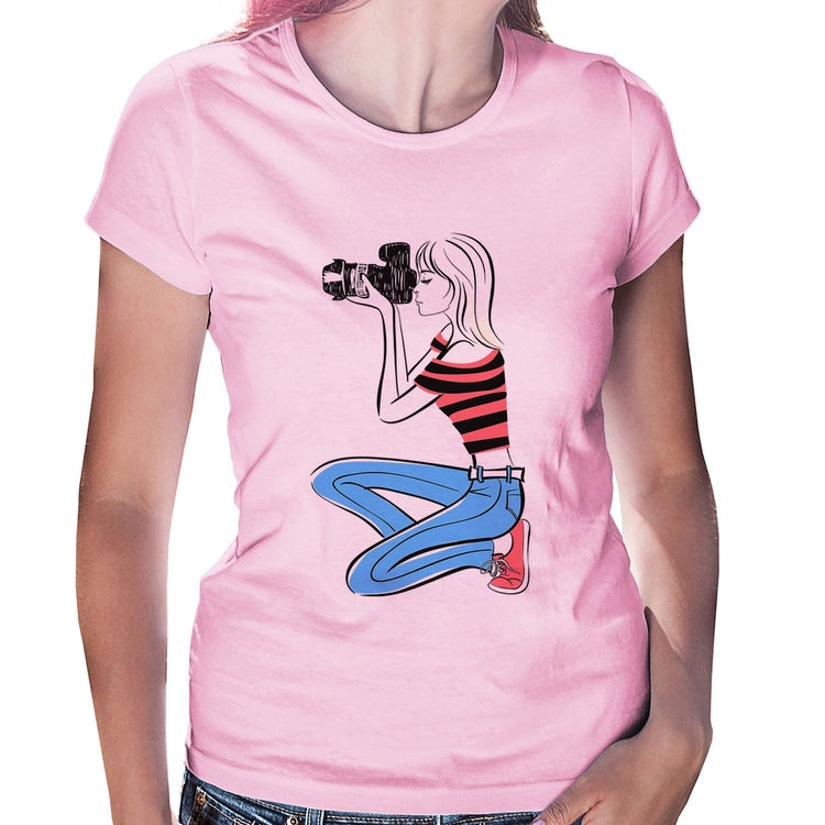 Baby Look Fotógrafa Art - Rosa Bebê