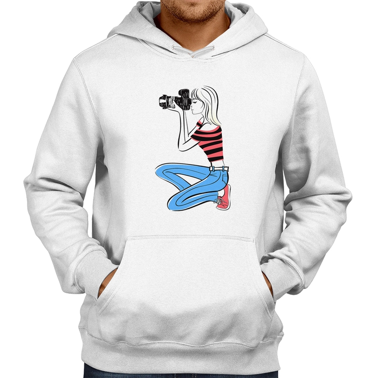 Moletom Fotógrafa Art - Branco