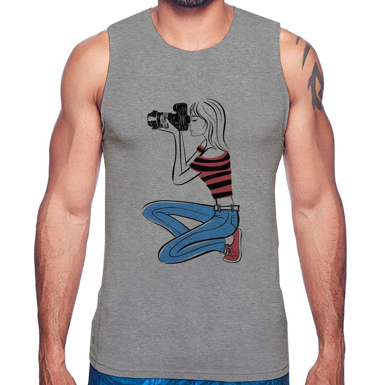 Regata Fotógrafa Art - Cinza