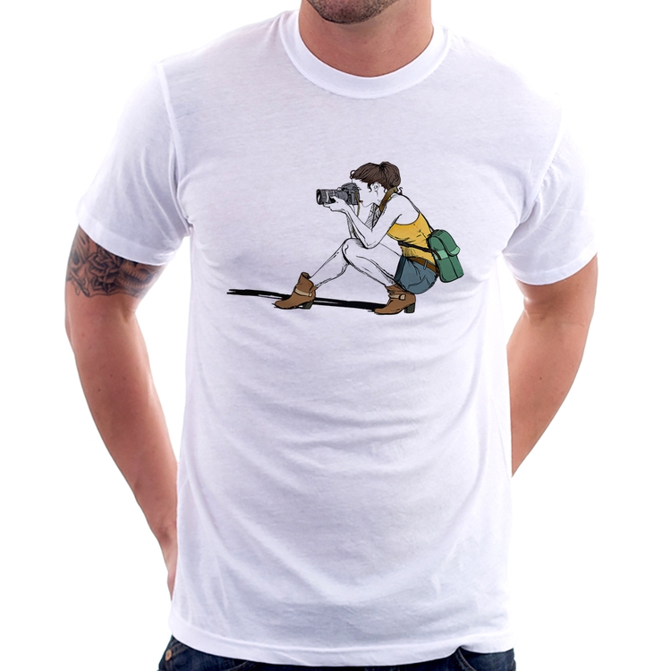 Camiseta Fotógrafa Desenho