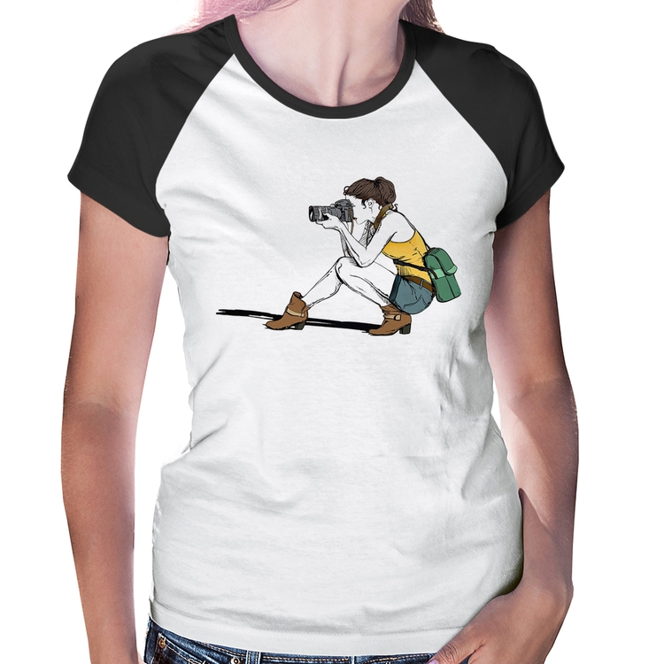 Baby Look Raglan Fotógrafa Desenho