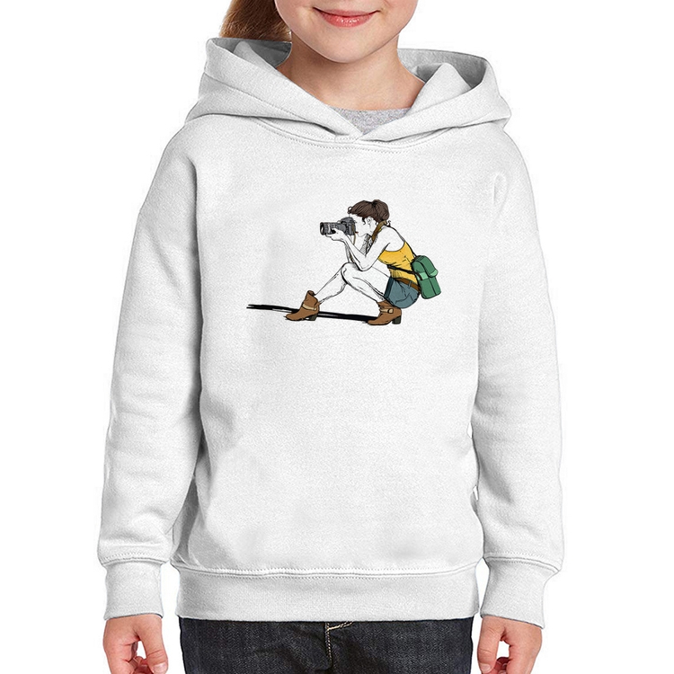 Moletom Infantil Fotógrafa Desenho