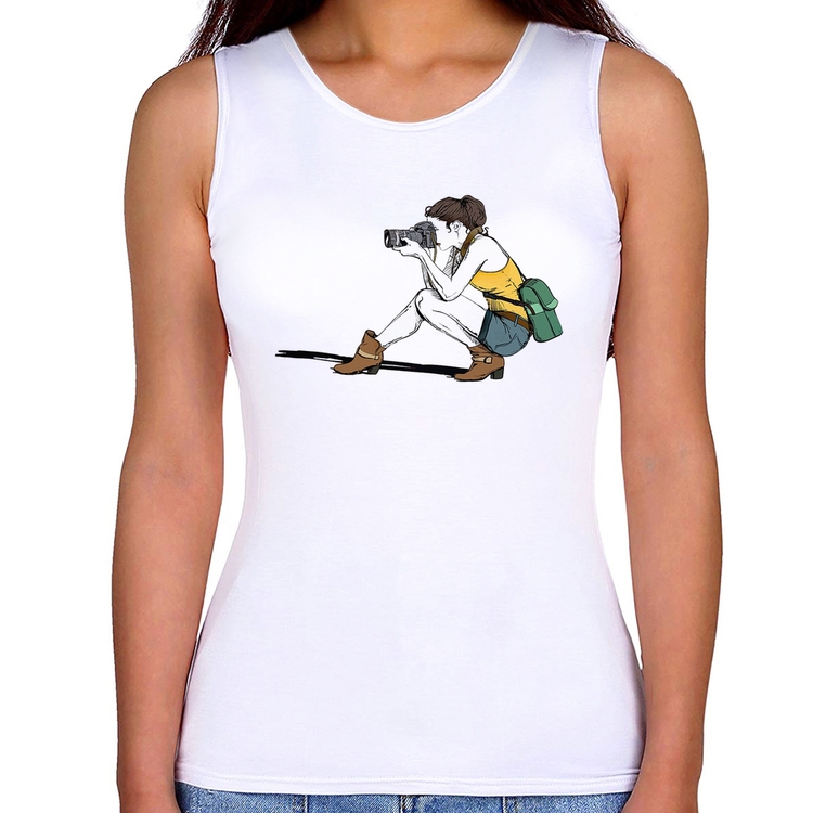 Regata Feminina Fotógrafa Desenho