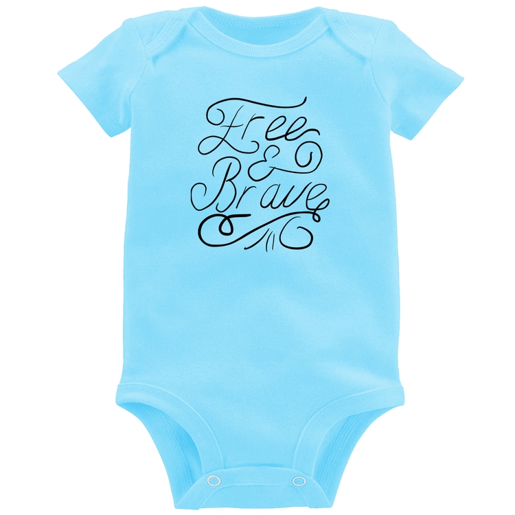 Body Bebê Free and Brave - Azul Bebê