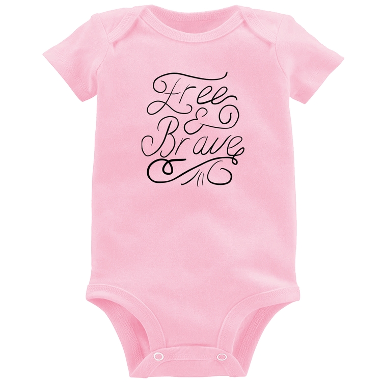 Body Bebê Free and Brave - Rosa Bebê