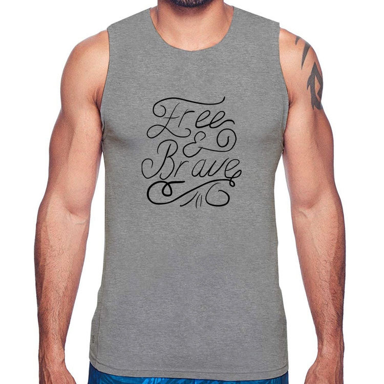 Regata Free and Brave - Cinza