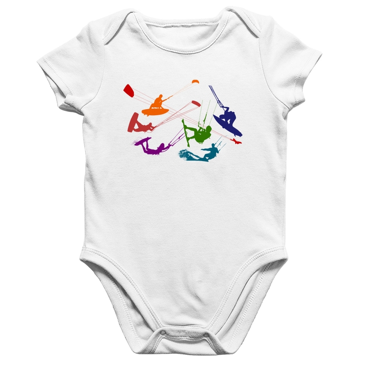 Body Bebê Algodão Kite Surf Freestyle - Branco