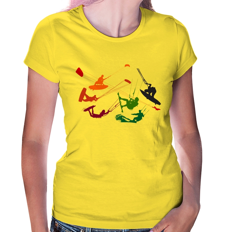 Baby Look Kite Surf Freestyle - Amarela