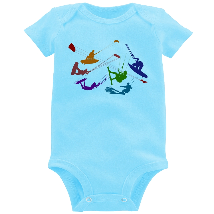 Body Bebê Kite Surf Freestyle - Azul Bebê