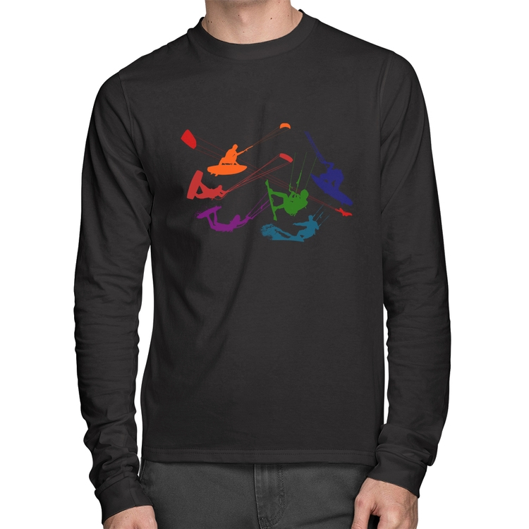 Camiseta Algodão Kite Surf Freestyle Manga Longa
