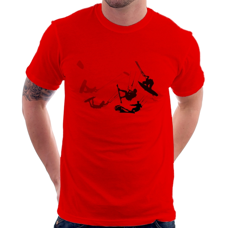 Camiseta Kite Surf Freestyle - Vermelha