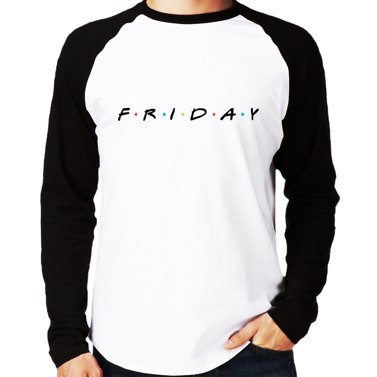 Camiseta Raglan Friday Manga Longa