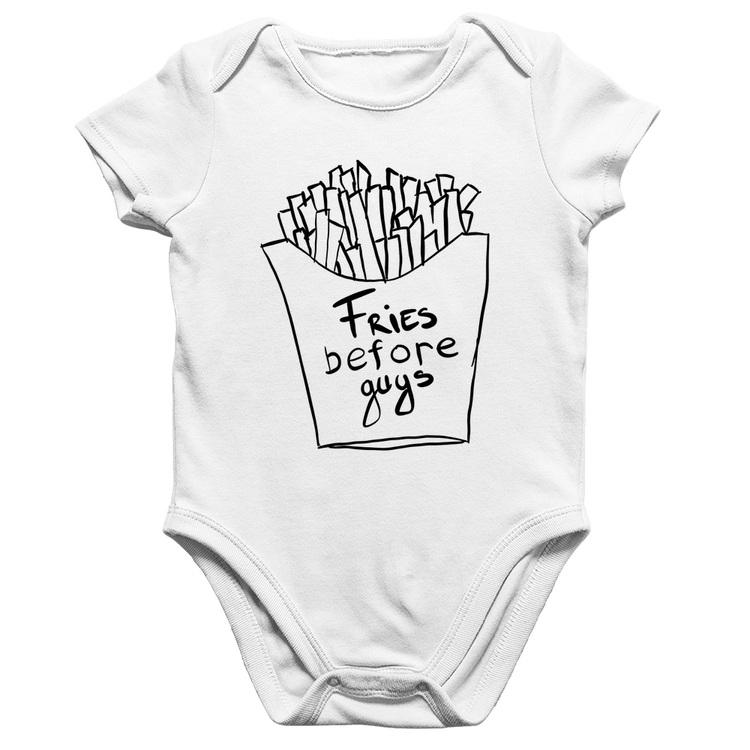 Body Bebê Algodão Fries Before Guys - Branco