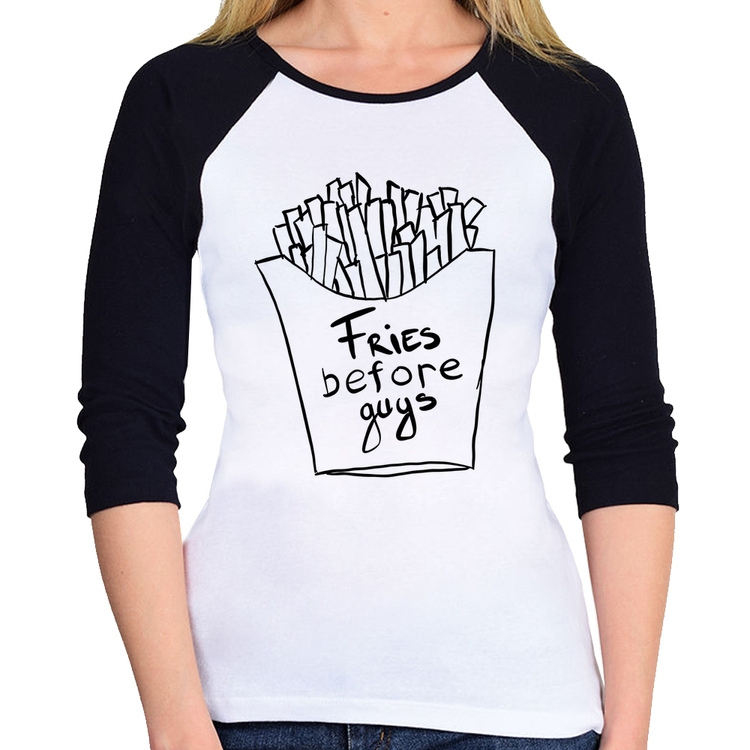 Baby Look Raglan Fries Before Guys Manga 3/4