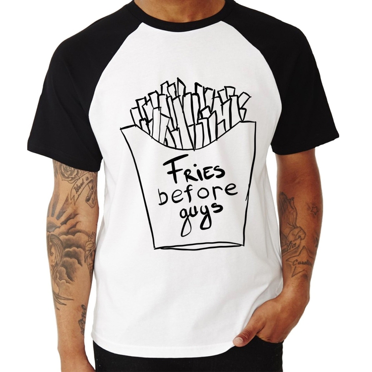 Camiseta Raglan Fries Before Guys