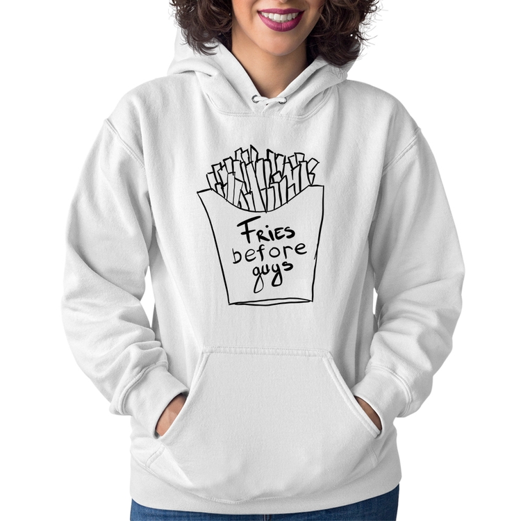 Moletom Feminino Fries Before Guys - Branco