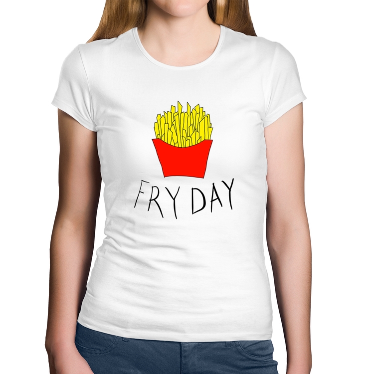 Baby Look Algodão Fry Day - Branca