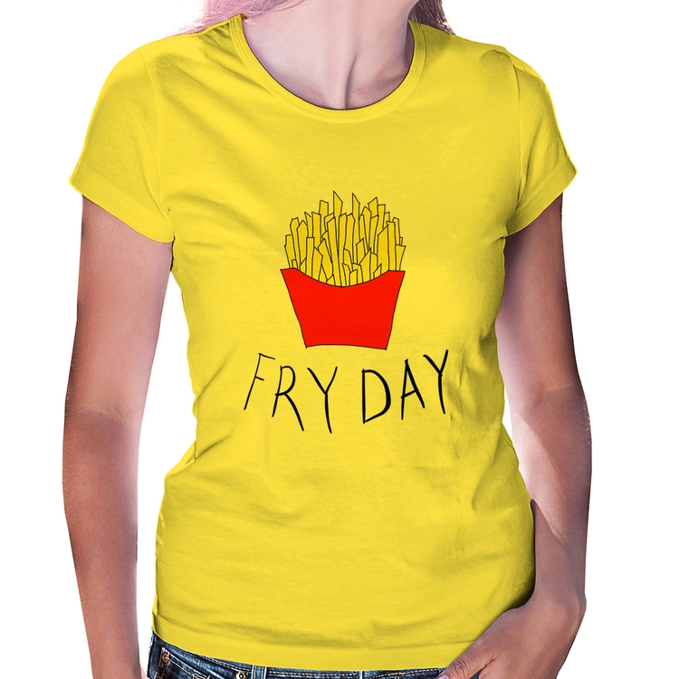 Baby Look Fry Day - Amarela