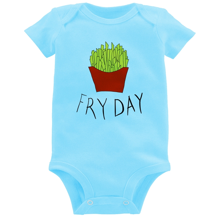 Body Bebê Fry Day - Azul Bebê