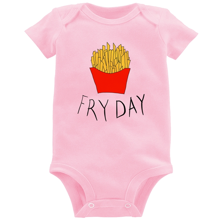 Body Bebê Fry Day - Rosa Bebê