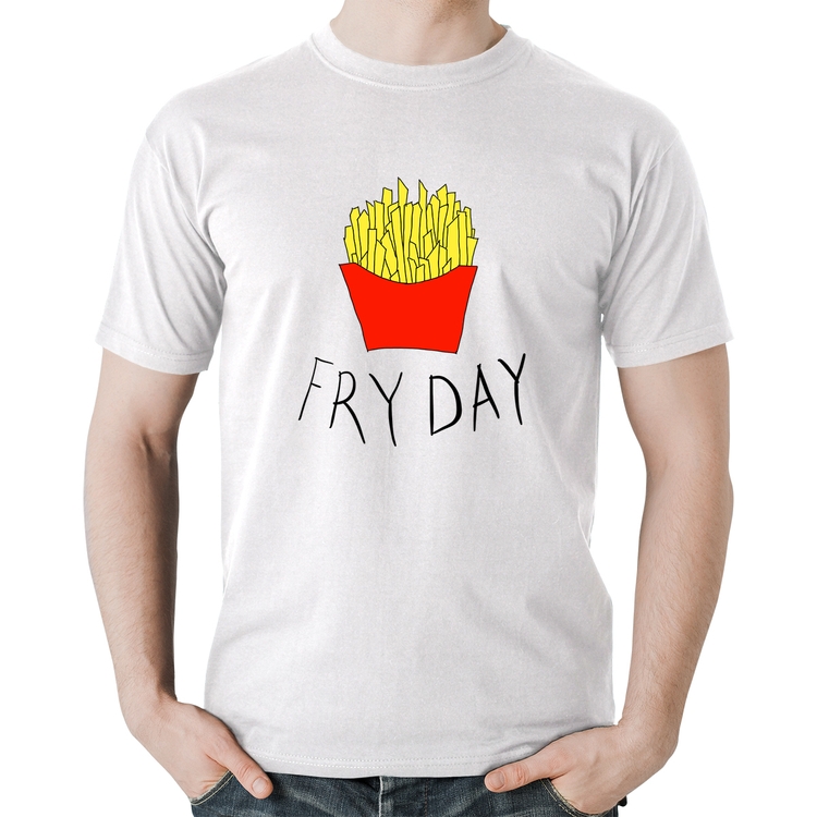 Camiseta Algodão Fry Day - Branca